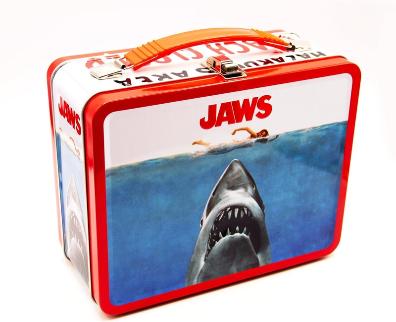 AQUARIUS Jaws Gen 2 Fun Box - Retro Tin Storage Box with Embossed Front Cover - Image 1