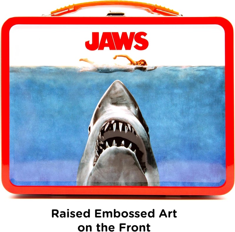AQUARIUS Jaws Gen 2 Fun Box - Retro Tin Storage Box with Embossed Front Cover - Image 3