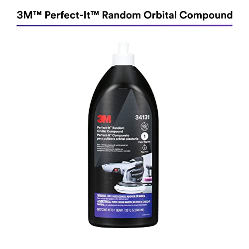 3M Perfect-It Random Orbital Compound, 34131, 1 quart, Fast Cutting Compound for Automotive Buffing & Polishing - Image 2