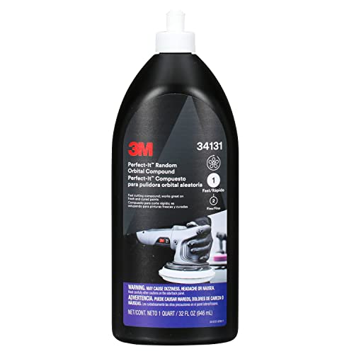 3M Perfect-It Random Orbital Compound, 34131, 1 quart, Fast Cutting Compound for Automotive Buffing & Polishing - Image 1
