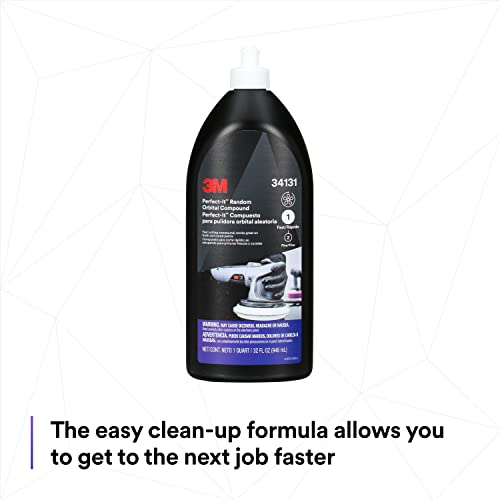3M Perfect-It Random Orbital Compound, 34131, 1 quart, Fast Cutting Compound for Automotive Buffing & Polishing - Image 4