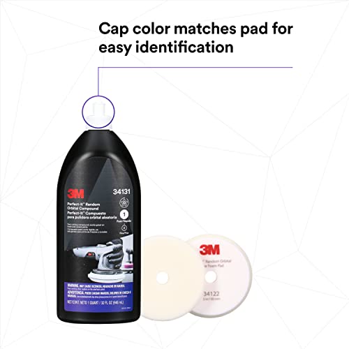 3M Perfect-It Random Orbital Compound, 34131, 1 quart, Fast Cutting Compound for Automotive Buffing & Polishing - Image 5