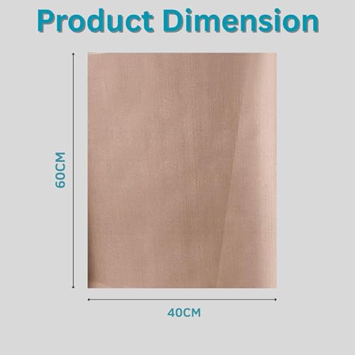 Hian 4-Pack PTFE Teflon Sheets – Non-Stick, Reusable, Heat-Resistant for Heat Press, Baking & Cooking – Ideal for Akki Roti, Obbattu, Holige, Chapati & Puran Poli (Brown Color, Pack of 4) - Image 3