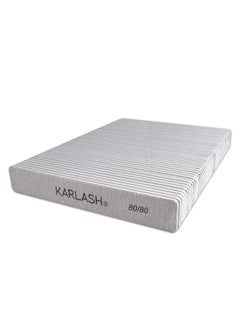 Karlash Karlash Professional Double Sided Emery Board Jumbo Zebra Nail File 80/80 50pcs 