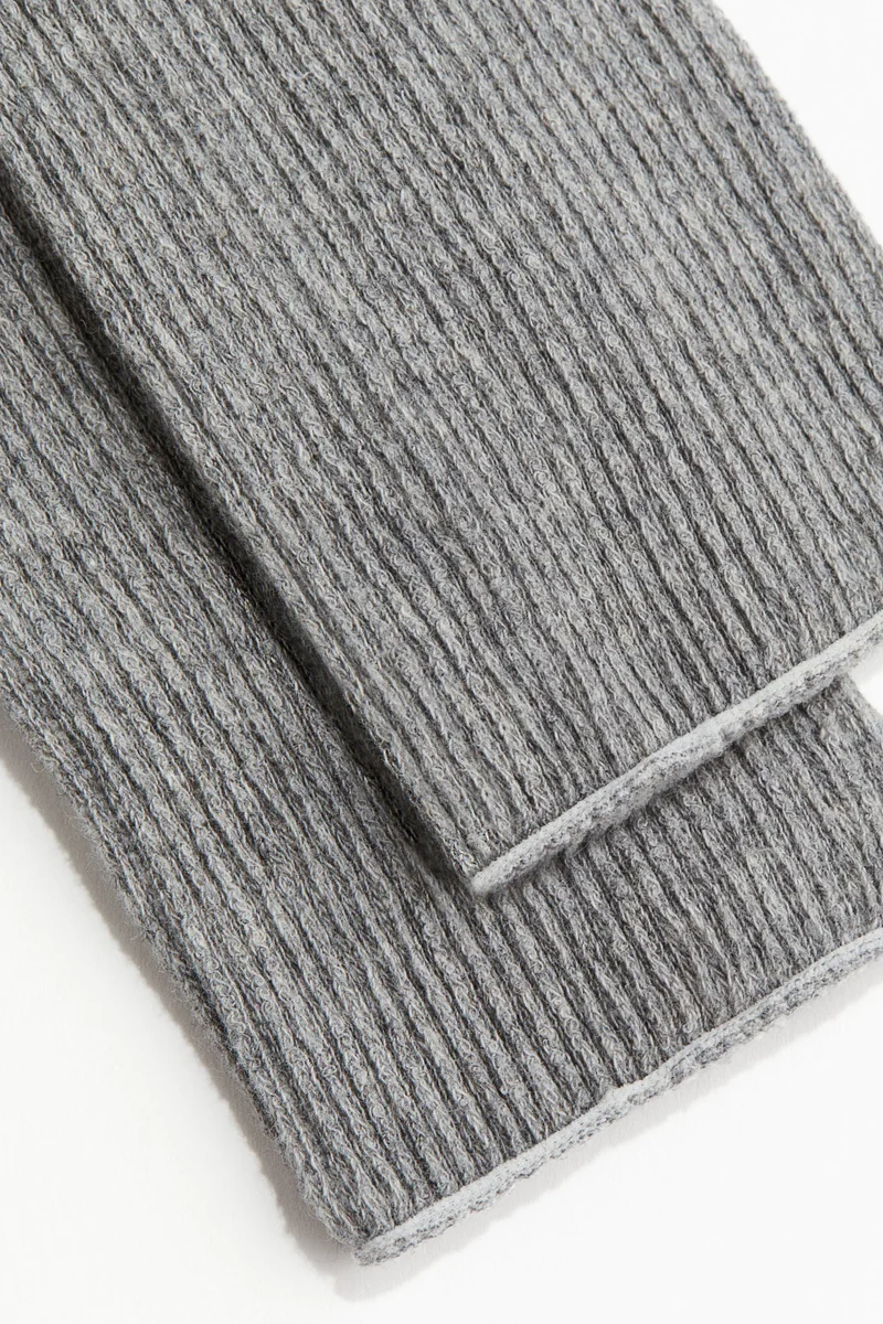 H&M Rib-knit footless tights