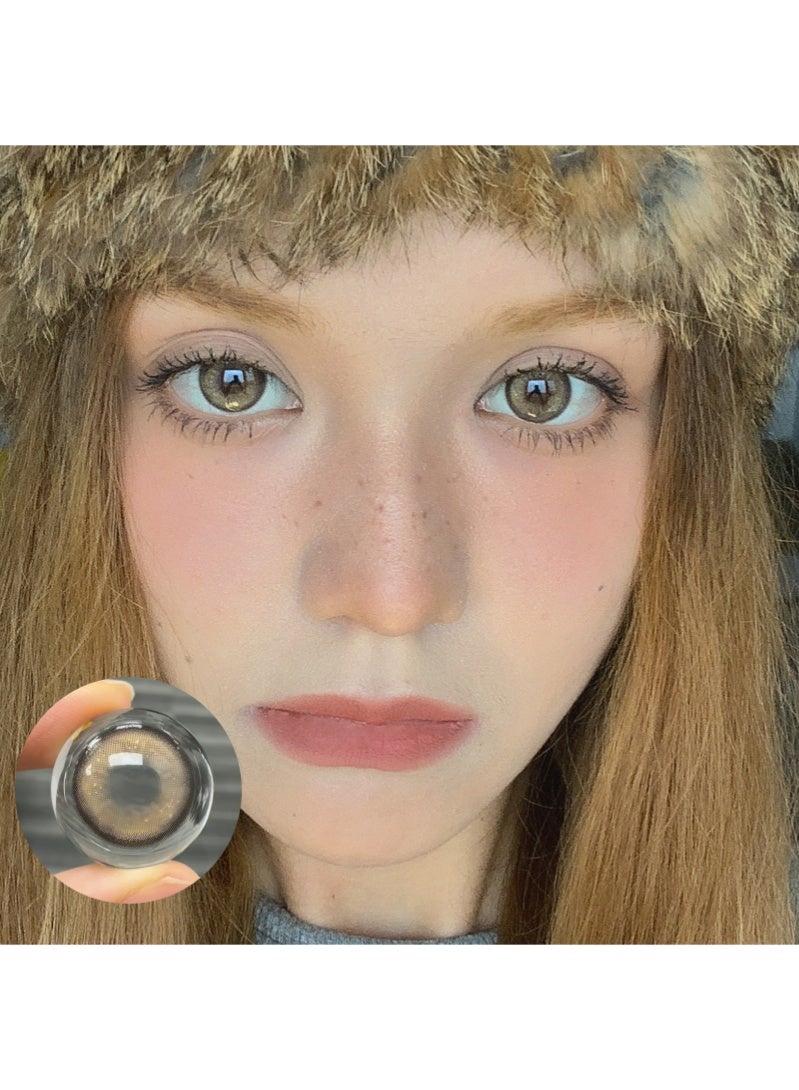 ARUWA عدسات ملونة بنية من Arctic Ice، عدسات لاصقة تجميلية للجنسين، عدسات طبيعية عصرية، عدسات لينة تحتوي على 40% ماء، قطر العدسة 14.2 مم - Image 3