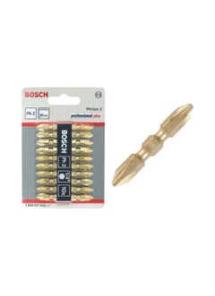 BOSCH Bosch 2608521042 65mm Extra Hard Double-Ended Bit Set - 10 Pcs - Gold  - Image 3