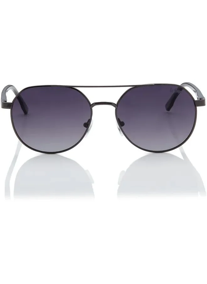 لي كوبر Polarized Sunglasses Gun Frame Gradient Grey Mirror Lens 56mm  - LC1206C02