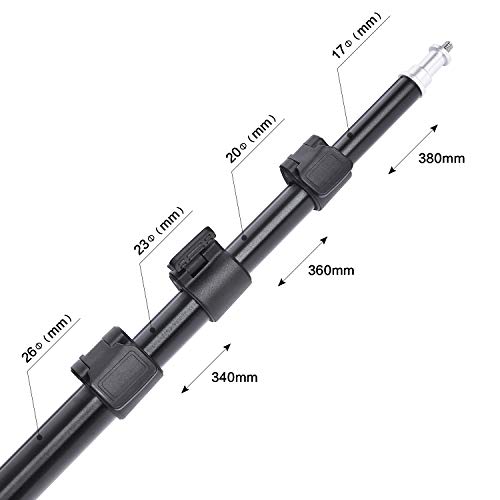FOSOTO 75in Fold Video Tripod Light Stand Super Lightweight Compact for Speedlight, Flash, Umbrella, Softbox, Filming Product Portrait Shooting Lighting Stand - Image 5