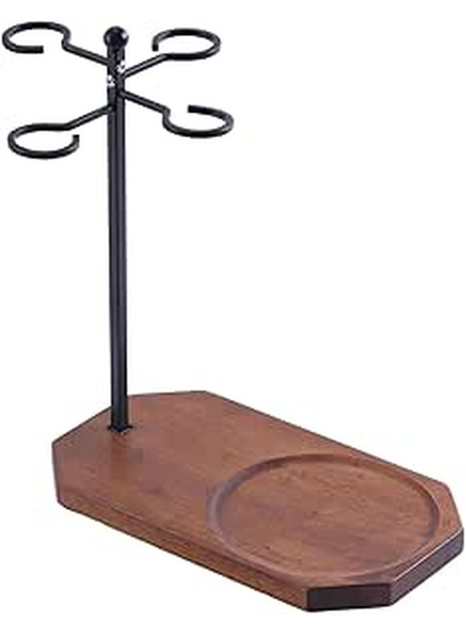 Modern Inverted Wine Glass Rack With Decanter Tray Organizer For Party And Home Storage Display - Image 1