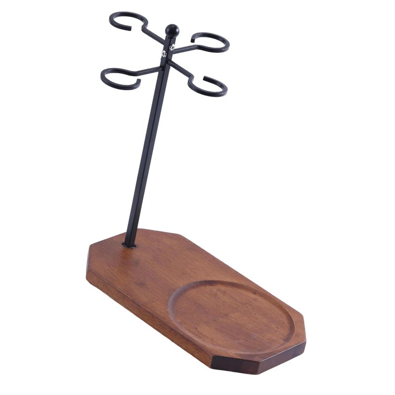 Modern Inverted Wine Glass Rack With Decanter Tray Organizer For Party And Home Storage Display - Image 5