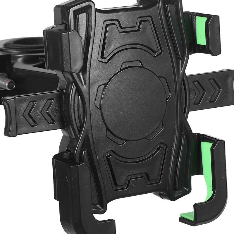 Waterproof Bike Phone Holder With Anti Glare Umbrella Handlebar Mount For Electric Bike Motorcycle Navigation Black Green - Image 4