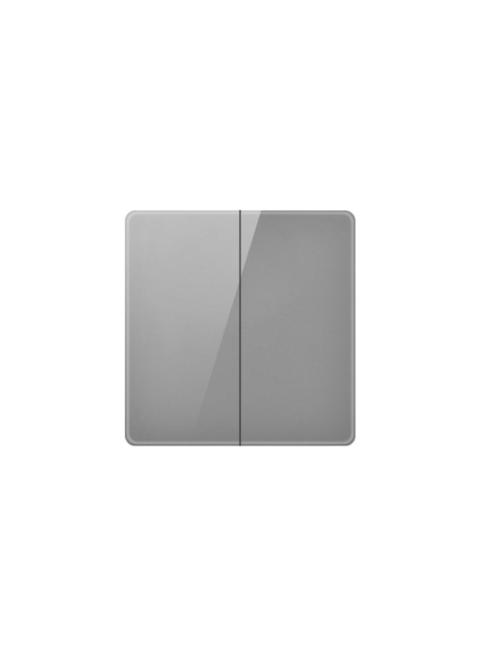 Vmax 2-Gang 2-Way Plate Switch – Modern Square Design, Smooth Control, Durable & Easy Install Wall Switch (GREY) - Image 4