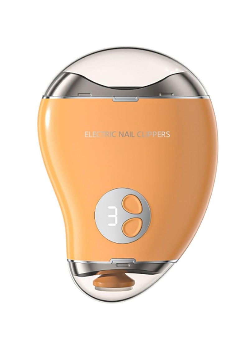 Automatic Electric Nail Clipper, LCD Digital Display, Nail Polisher 2 in 1 Design, Nail Clip Storage, USB Rechargeable Safety Fingernail Trimmer for Baby, Kids, Seniors and Caregivers - Image 1