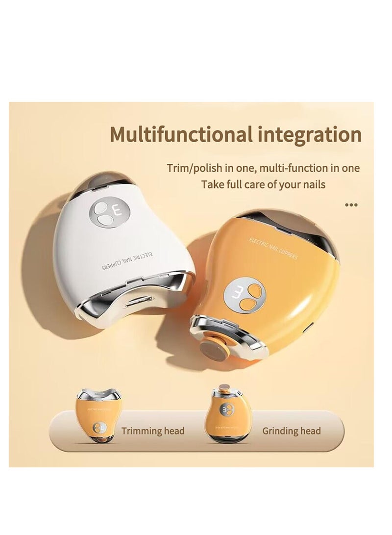 Automatic Electric Nail Clipper, LCD Digital Display, Nail Polisher 2 in 1 Design, Nail Clip Storage, USB Rechargeable Safety Fingernail Trimmer for Baby, Kids, Seniors and Caregivers - Image 5