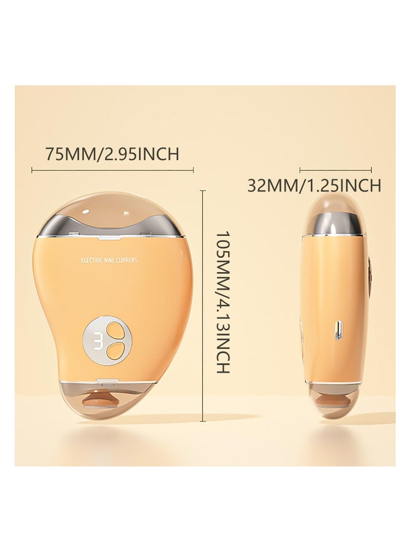 Automatic Electric Nail Clipper, LCD Digital Display, Nail Polisher 2 in 1 Design, Nail Clip Storage, USB Rechargeable Safety Fingernail Trimmer for Baby, Kids, Seniors and Caregivers - Image 2