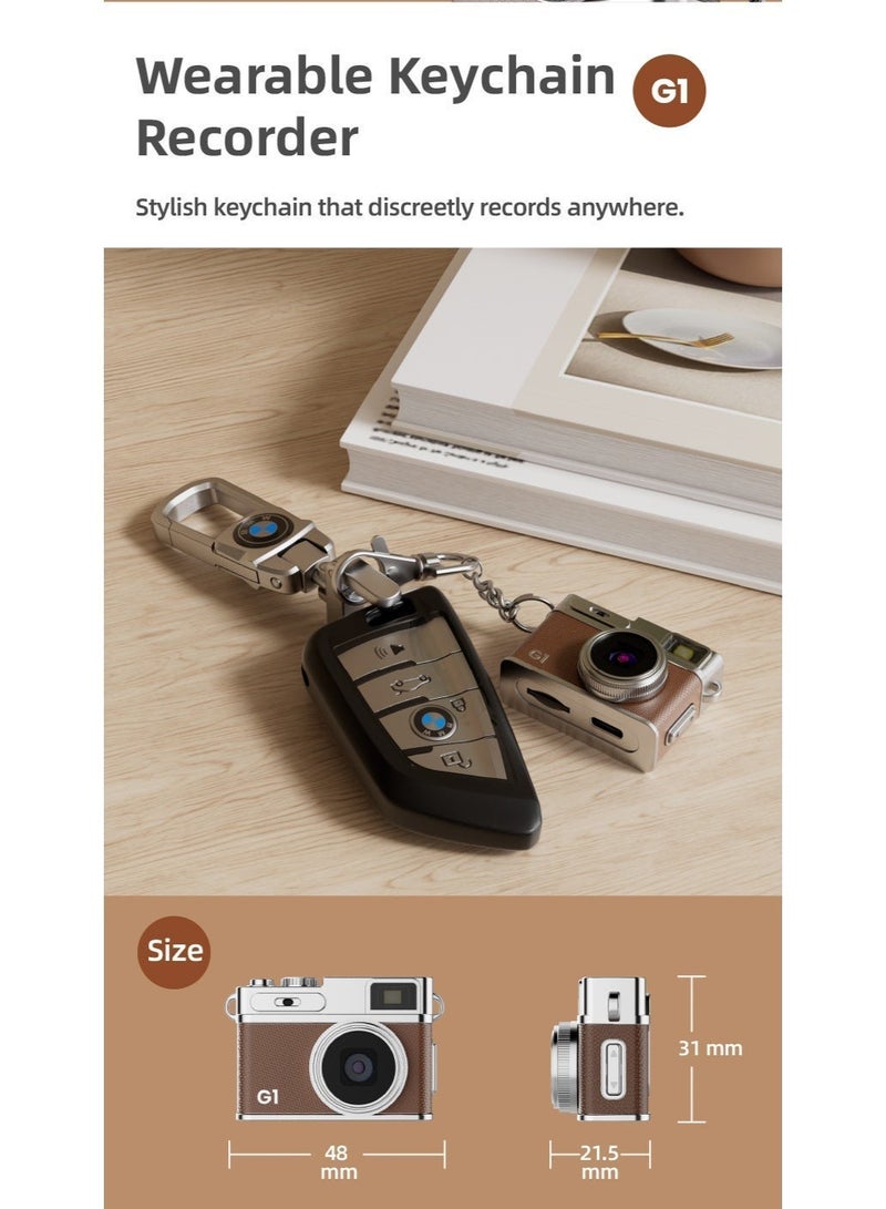 Mini Keychain Camera,1080P 2MP Mini Retro Digital Camera- Tiny Portable Small Cameras, Vintage Compact Micro Video Cameras with 32GB Memory Card, for Kids, Students, Travel,Work - Image 5