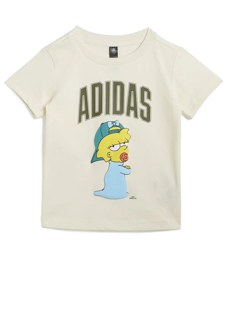 adidas طقم رياضي للأطفال باللون الأبيض