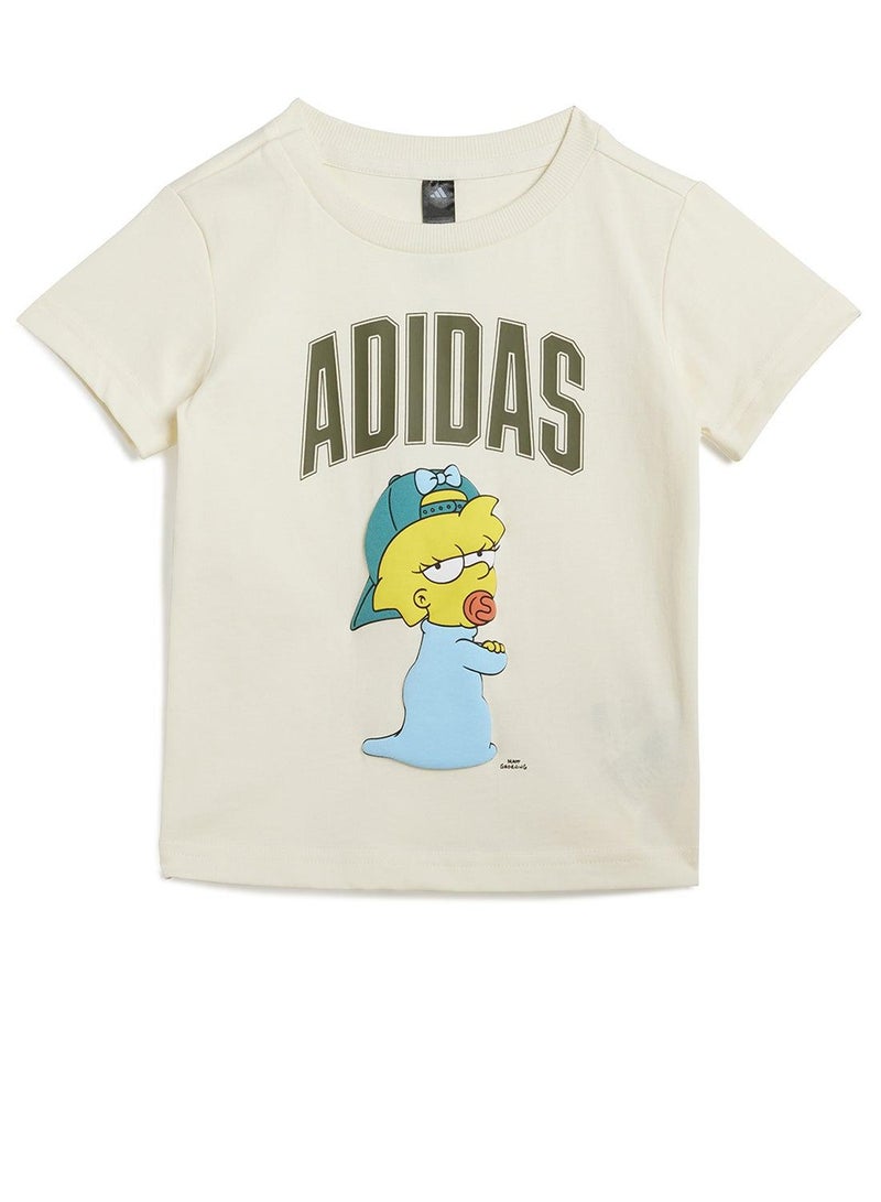 adidas طقم رياضي للأطفال باللون الأبيض - Image 2