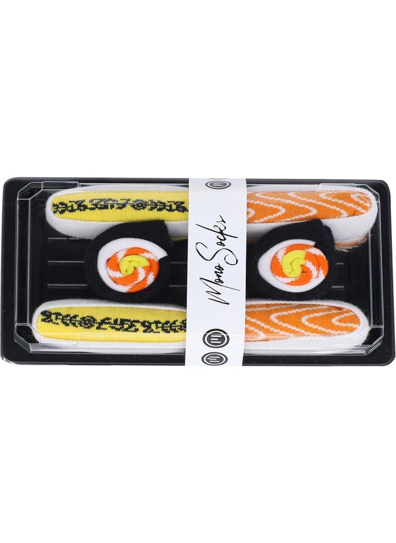 Mono Socks - Lachs Makı Sushi Set B - 3-Piece Men's Socks - Image 1