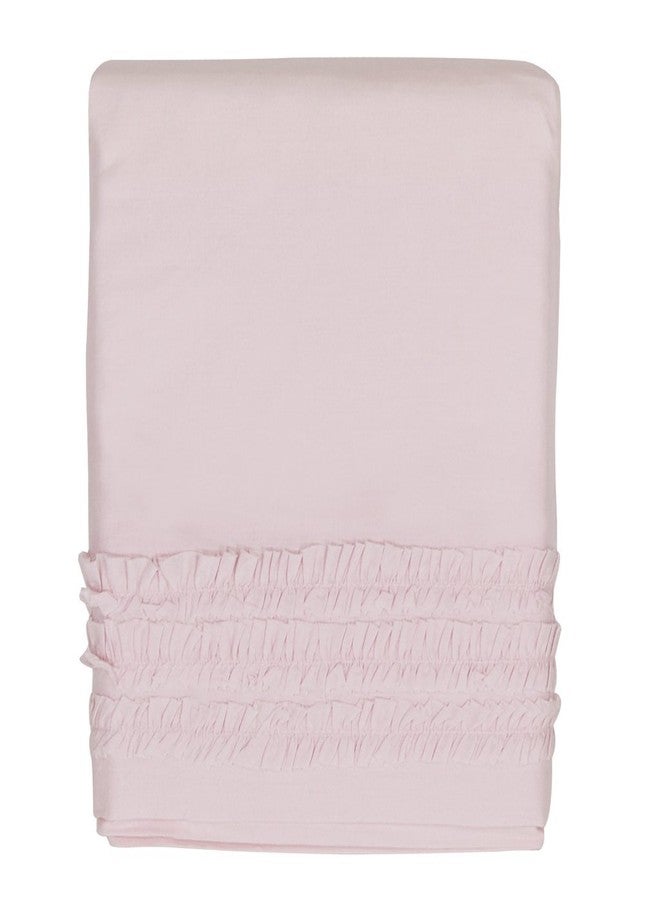 Hello Spud - Crib Skirt Petite Ruffle Pink - Cotton - 15 Inch Drop - Image 1