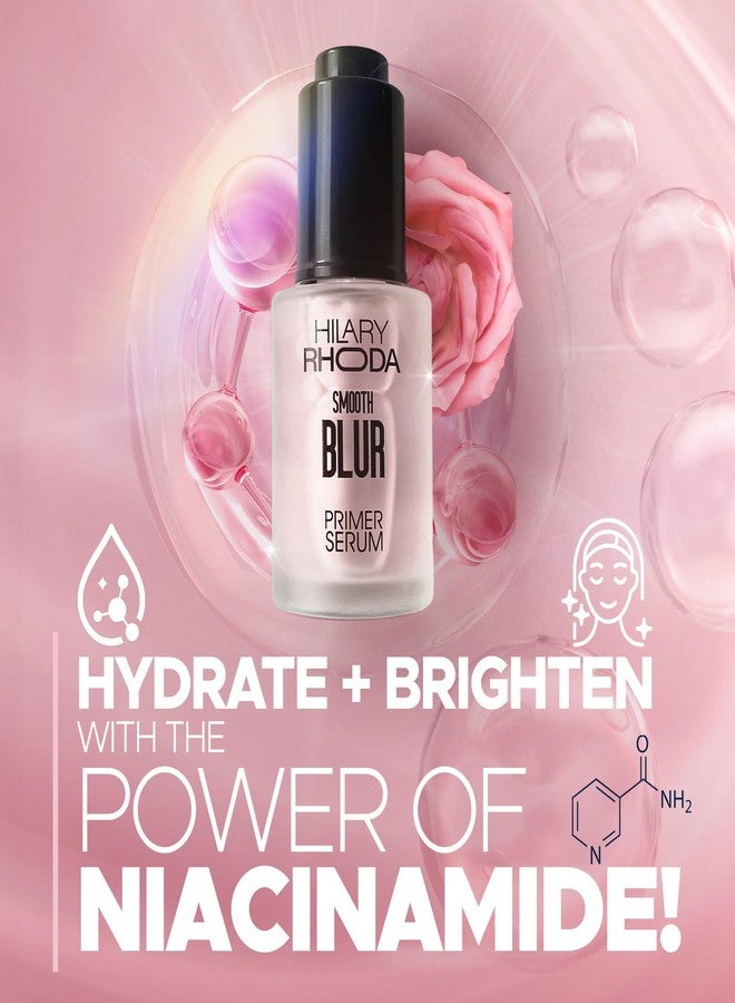 Hilary Rhoda Smooth Blur Primer Serum for face | Pore Minimizer | Niacinamide Infused | Hydrating Makeup Primer | Smooth & Glowing Skin | (Rose Shade 01) - 30ml - Image 4