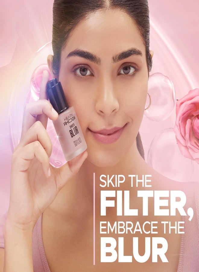 Hilary Rhoda Smooth Blur Primer Serum for face | Pore Minimizer | Niacinamide Infused | Hydrating Makeup Primer | Smooth & Glowing Skin | (Rose Shade 01) - 30ml - Image 3