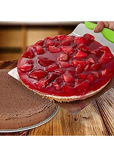 BAKING SET Baking Set Cake Lifter Cookie Spatula Pizza Peel with Support Handle Stainless Steel Multicolor  - Image 5