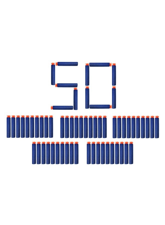 VGRASSP Soft Foam Suction Bullets Darts for Toy Guns -Sticky Safe Bullets Compatible with Nerf N-Strike, Blaze Storm - 50 Count - Color As Per Stock - Image 1