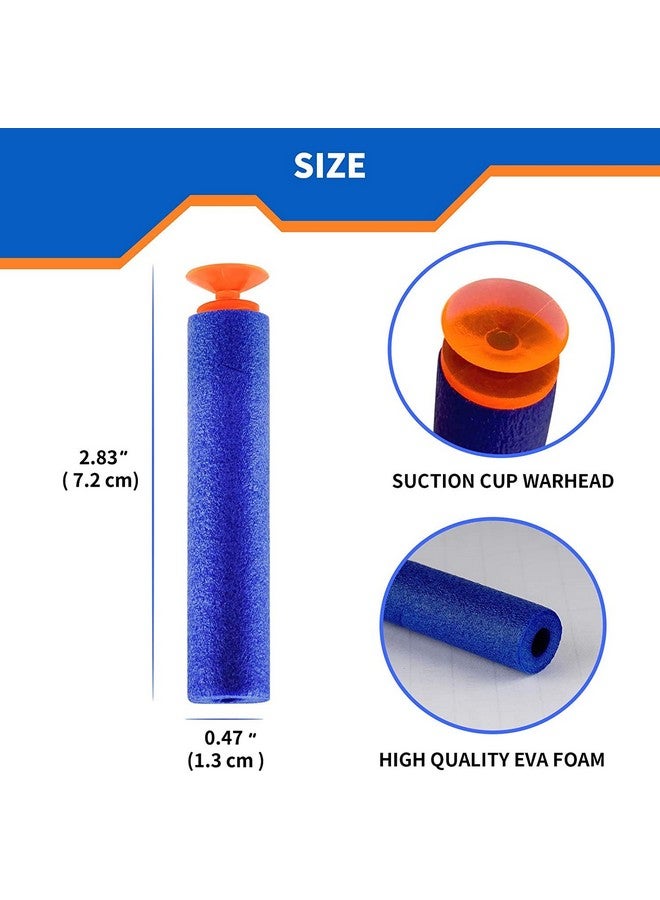 VGRASSP Soft Foam Suction Bullets Darts for Toy Guns -Sticky Safe Bullets Compatible with Nerf N-Strike, Blaze Storm - 50 Count - Color As Per Stock - Image 2