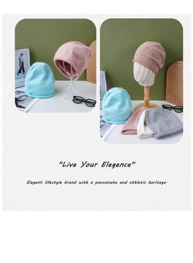 Slouchy Beanie Hats for Women, Wool Skull Beanie Winter Knit Hat Wool Beanie Soft Warm Stretchy  - Image 4