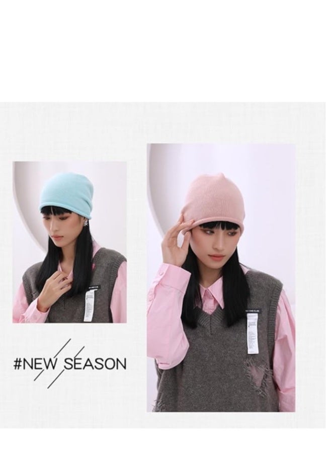 Slouchy Beanie Hats for Women, Wool Skull Beanie Winter Knit Hat Wool Beanie Soft Warm Stretchy  - Image 5