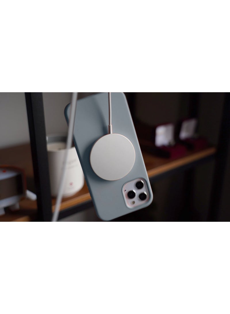 دبليو تيك غطاء هاتف آيفون 14 برو ماكس 5G 2022 فخم من السيليكون السائل الناعم (MCRPSN) - رمادي حجري - Image 4