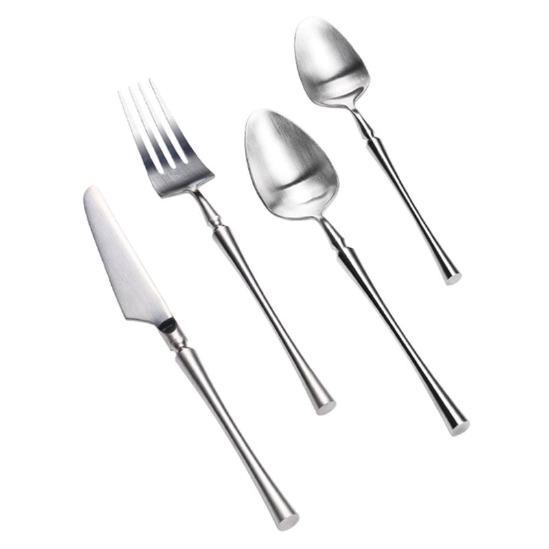 304 Stainless Steel Cutlery Set 4Pcs Thickened Steak Fork Spoon Portable Flatware For Restaurant Home - Image 2