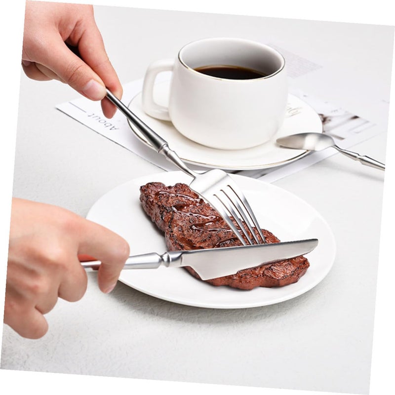 304 Stainless Steel Cutlery Set 4Pcs Thickened Steak Fork Spoon Portable Flatware For Restaurant Home - Image 5