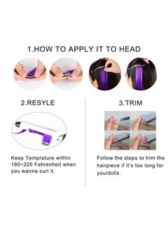 ECOCHARMS 14 Pcs Colored Clip in Hair Extensions Hot Red Hair Extensions Straight Hair Extensions for Woman Multi-Colors Party Highlights Hairpieces(Red)  - Image 5