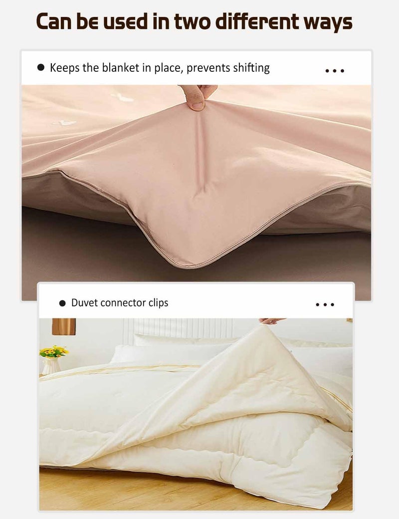 Fizzest Duvet Snaps to Hold Comforter，Duvet Clips Fasteners Inside，Hacks to Keep Duvet Cover in Place，Quilt Clips (8, White) - Image 5
