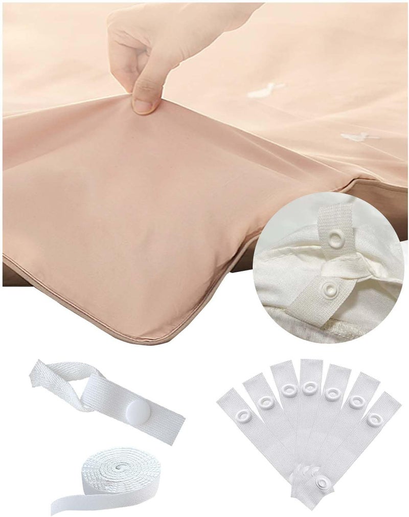 Fizzest Duvet Snaps to Hold Comforter，Duvet Clips Fasteners Inside，Hacks to Keep Duvet Cover in Place，Quilt Clips (8, White) - Image 1