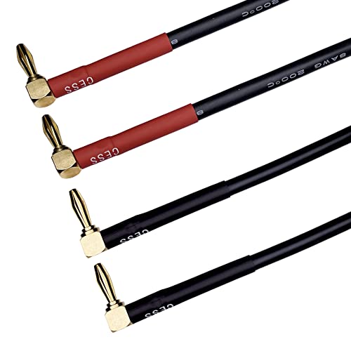 CNCESS CESS-138-6i Right Angle Banana Plug Jumper Cable, Speaker Jumpers, (90 to 90, 6-INCH) - Image 3