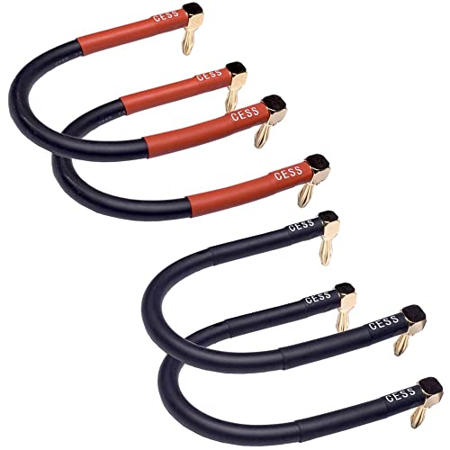 CNCESS CESS-138-6i Right Angle Banana Plug Jumper Cable, Speaker Jumpers, (90 to 90, 6-INCH) - Image 4