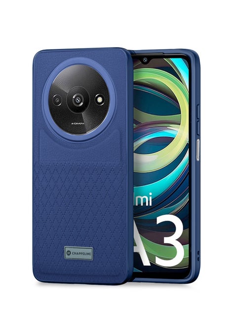 Silicone Pattern Case Cover For Xiaomi Redmi A3 Blue