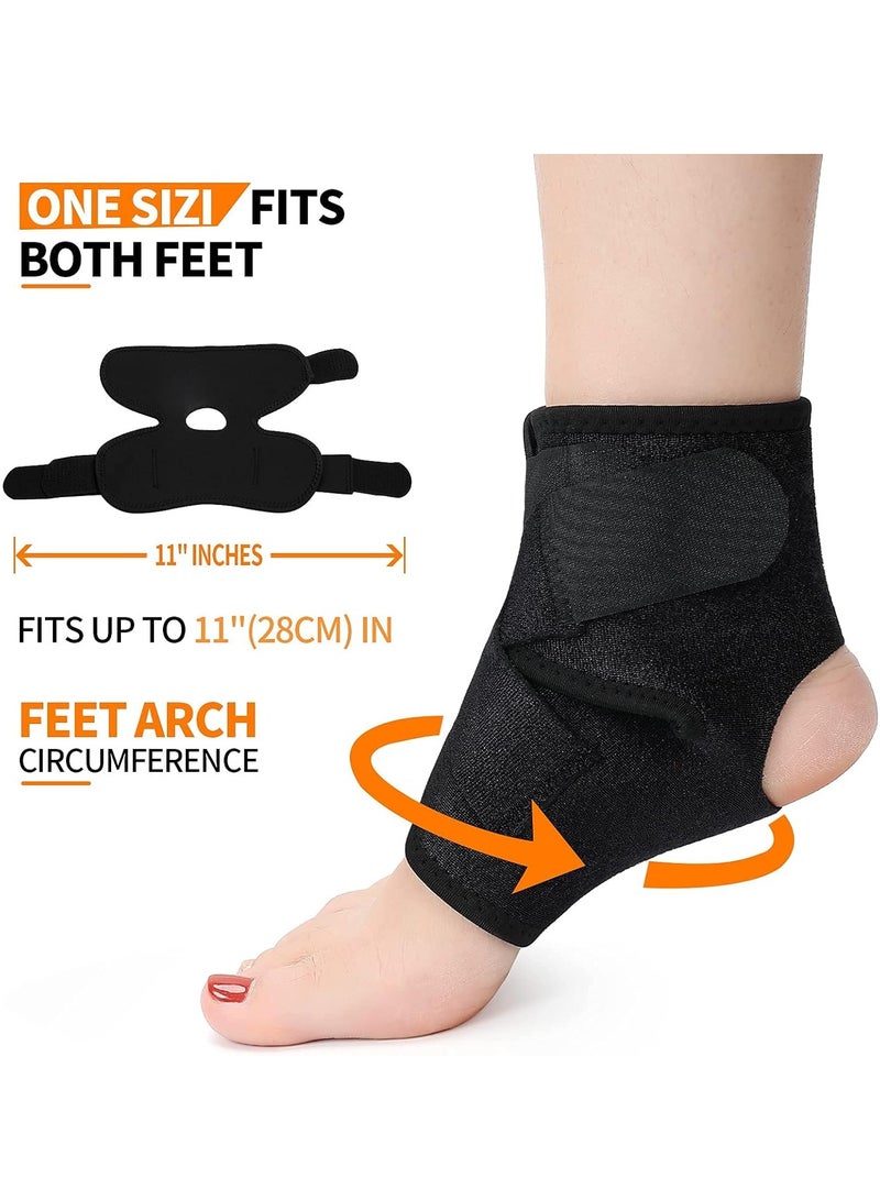 Generic Ankle Brace | Unisex Ankle Support | Adjustable Ankle Support Brace For Plantar Fasciitis | Ankle Brace For Sprained Ankle For Eases Pain Swelling | Foot Ankle Support Brace One Size Fits All - Image 3