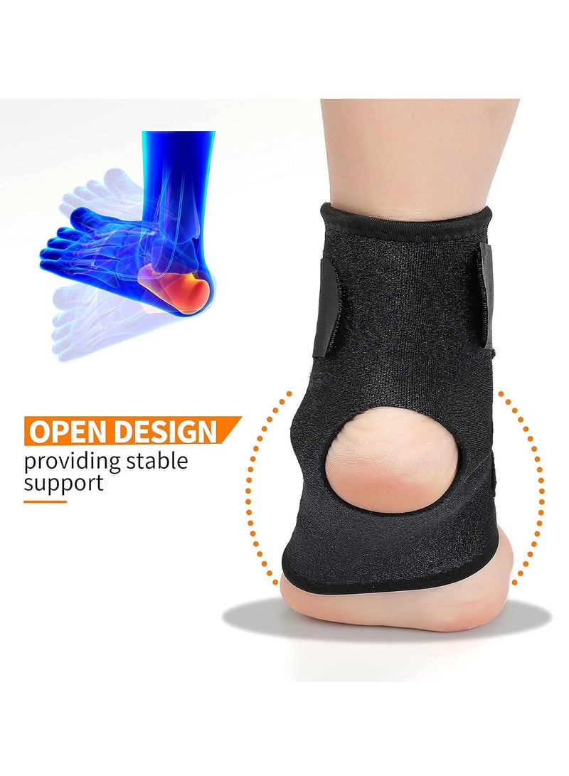 Generic Ankle Brace | Unisex Ankle Support | Adjustable Ankle Support Brace For Plantar Fasciitis | Ankle Brace For Sprained Ankle For Eases Pain Swelling | Foot Ankle Support Brace One Size Fits All - Image 5