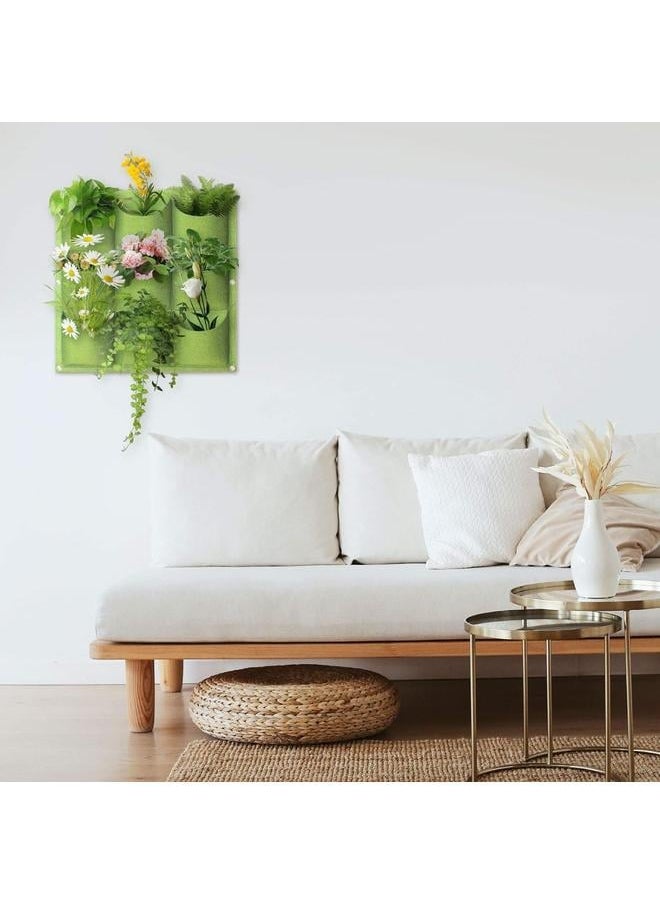 Generic Hanging Planting Grow Bags, 9 Pockets Hanging Vertical Wall Planter Wall Mounted Grow Bag Outdoor Indoor Gardening Vertical  - Image 5