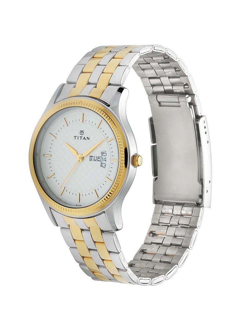 TITAN - Gents Karishma Analog Silver Dial Men's Watch-1824BM01 - Image 1