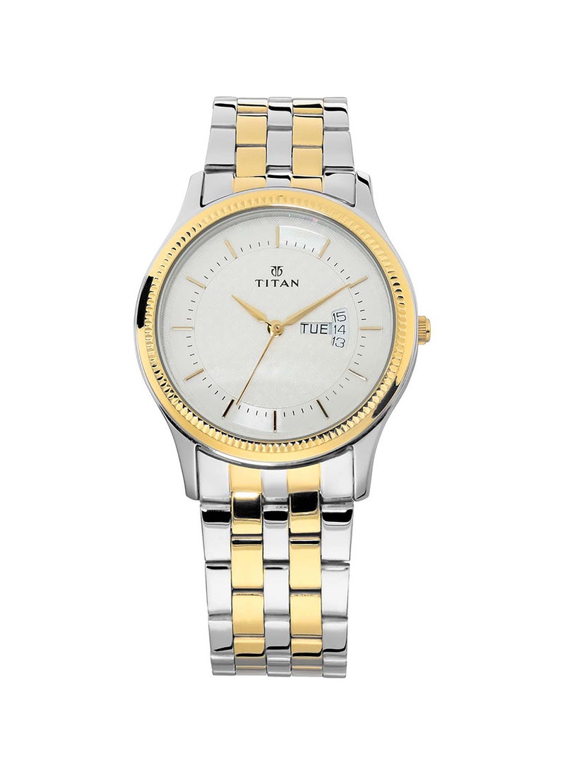 TITAN - Gents Karishma Analog Silver Dial Men's Watch-1824BM01 - Image 1