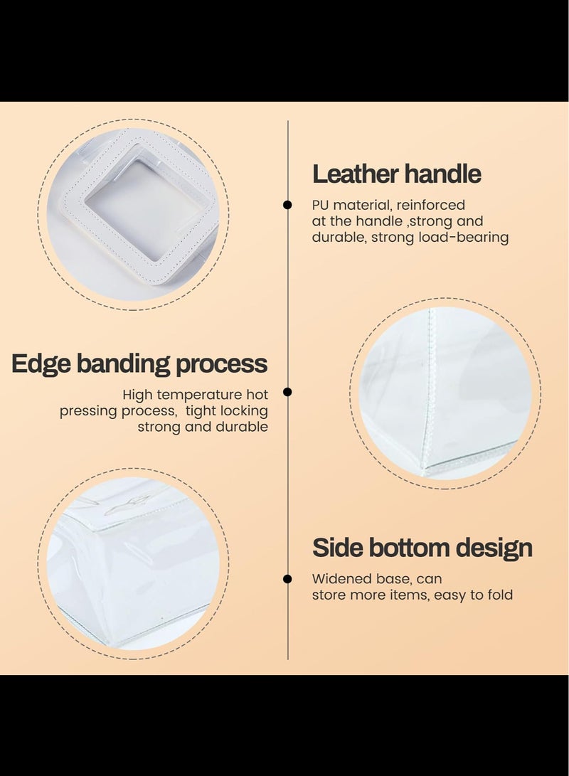 5 Pcs Clear Gift Bags,Small Reusable Plastic Gift Wrap Bags,Party Favor Bags for Wedding Birthday Baby Shower DIY,15 x 8 x 17cm - Image 3