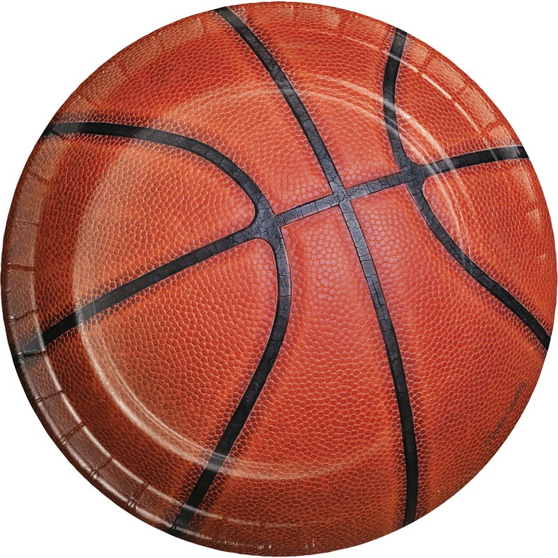 CREATIVE CONVERTING Basketball Dessert Plates, 24 ct - Image 1