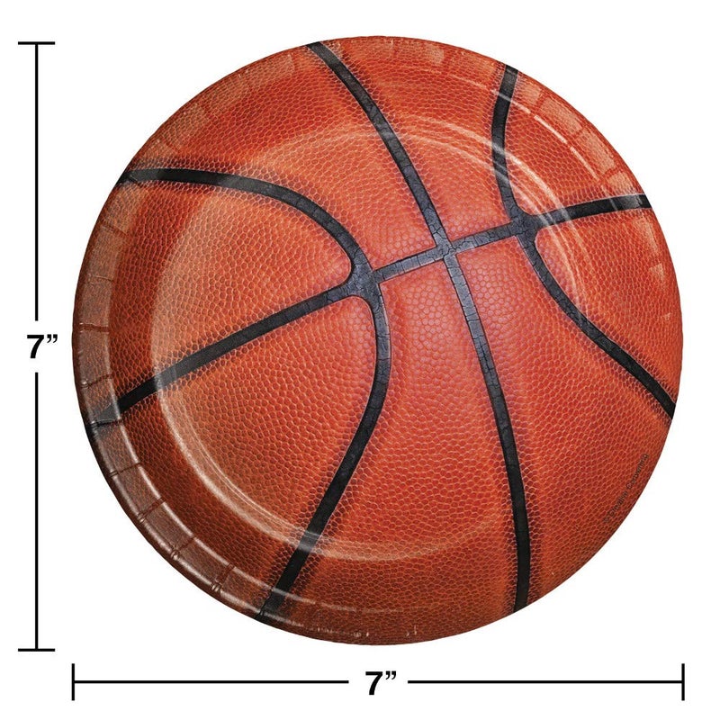 CREATIVE CONVERTING Basketball Dessert Plates, 24 ct - Image 2
