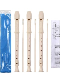 Megarya Megarya 8-Hole German Soprano Recorder With Cleaning Stick And Pouch Beginner Flute  - Image 3